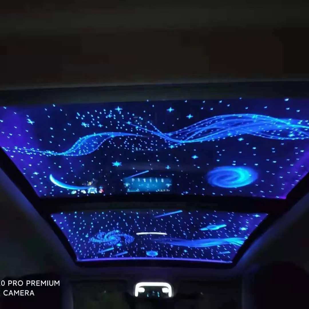 Visfilm Modern Style Self-Adhesive PET Window Glass Film Sunroof Starry Sky Skylight for Car Decorative Explosion-Proof
