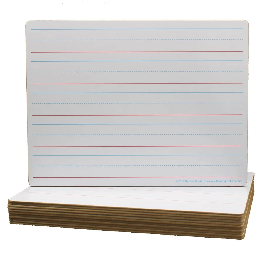 TwoSided Dry Erase Board with Plain and Ruled Sides 9 x 12 Ideal for Classroom NoteTaking and Lesson Planning Pack of 12 Reusab