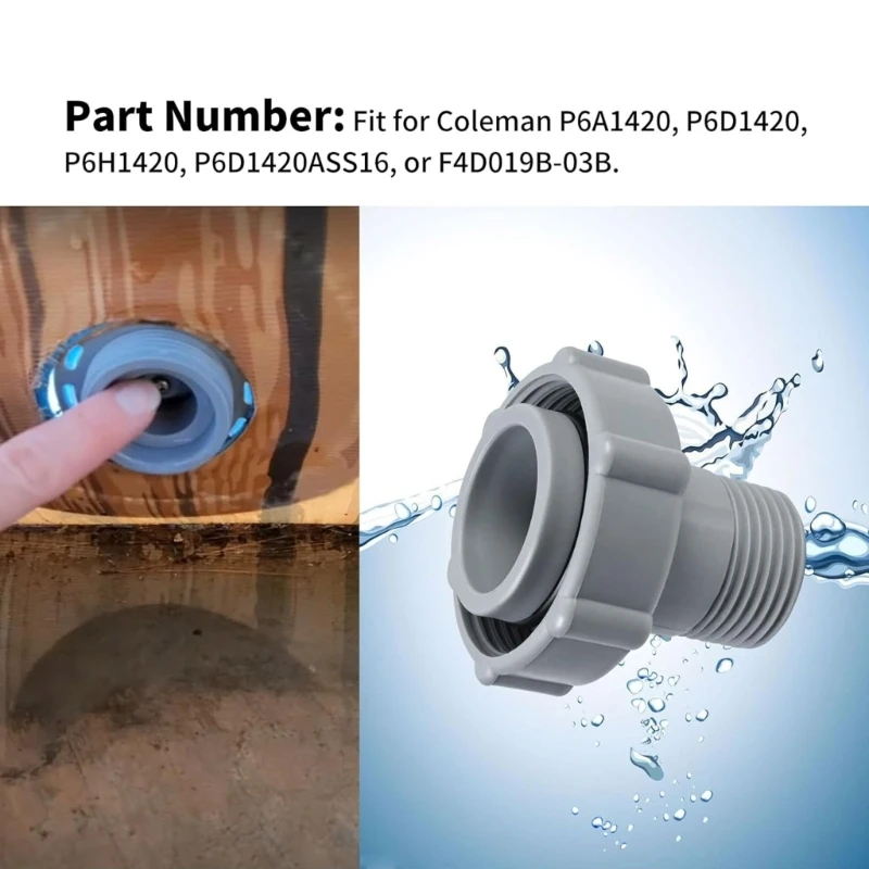 ตัวเชื่อมต่อท่อสระว่ายน้ำที่ทนทาน Leakfree Fit สำหรับ P6A1420 P6D1420 P6H1420 F4D019B-03B