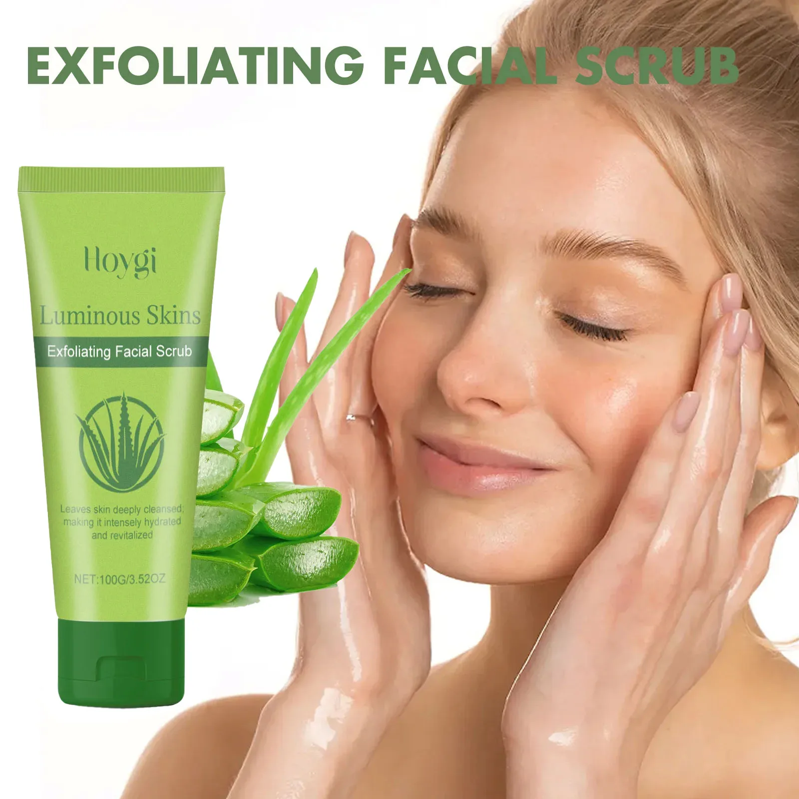 Aloe Vera Exfoliating Scrub Shrink Pores Remove Blackhead Oil Control Peeling Deep Cleaning Moisturizing Face Exfoliating Gel