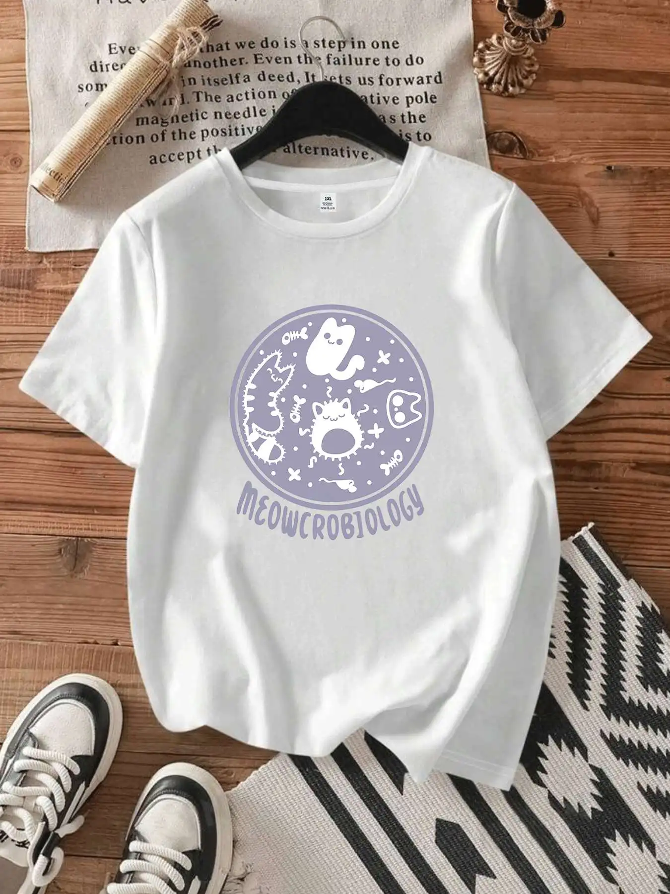 

【1026598】Женская футболка больших размеров с круглым вырезом и короткими рукавами, эластичными полурукавами и модными принтами