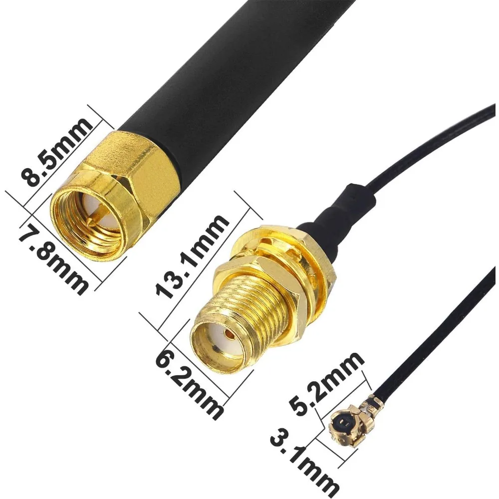 Antena Lora 915mhz 2dbi Con Cable Extensión Sma Para Lora32 | Envío gratis