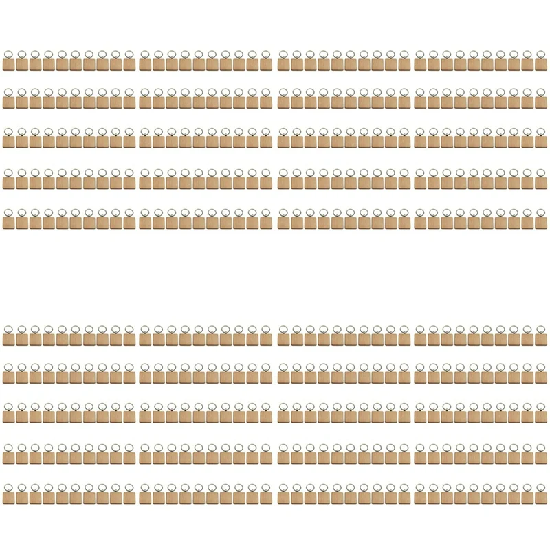 Горячая продажа TTKK 400 шт. DIY пустой деревянный брелок квадратный резной брелок деревянный брелок для ключей около 40 х 40 мм