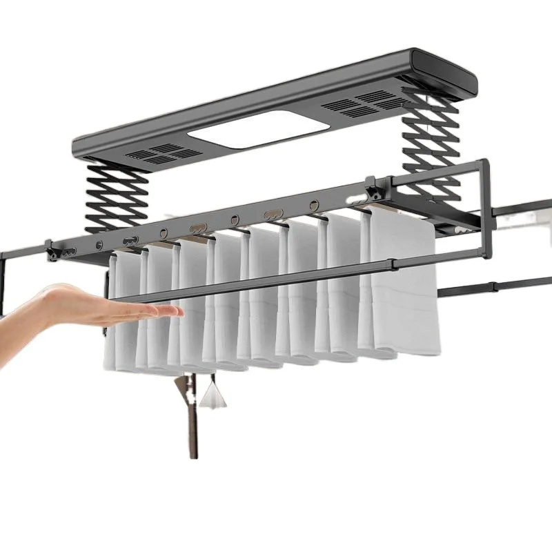

Electric clothes drying rack, remote control lift, balcony intelligent drying, household, automatic clothes drying rod