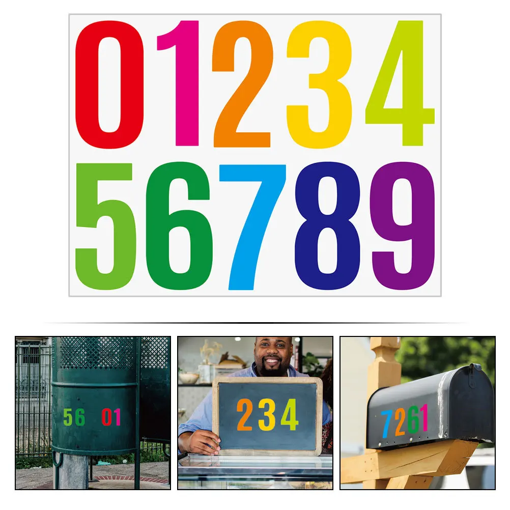 12 قطعة ملصقات أرقام أرقام لاصقة شفافة كبيرة لعلبة المهملات صندوق البريد في الهواء الطلق لتقوم بها بنفسك ملصقات العناوين منظم المجلد