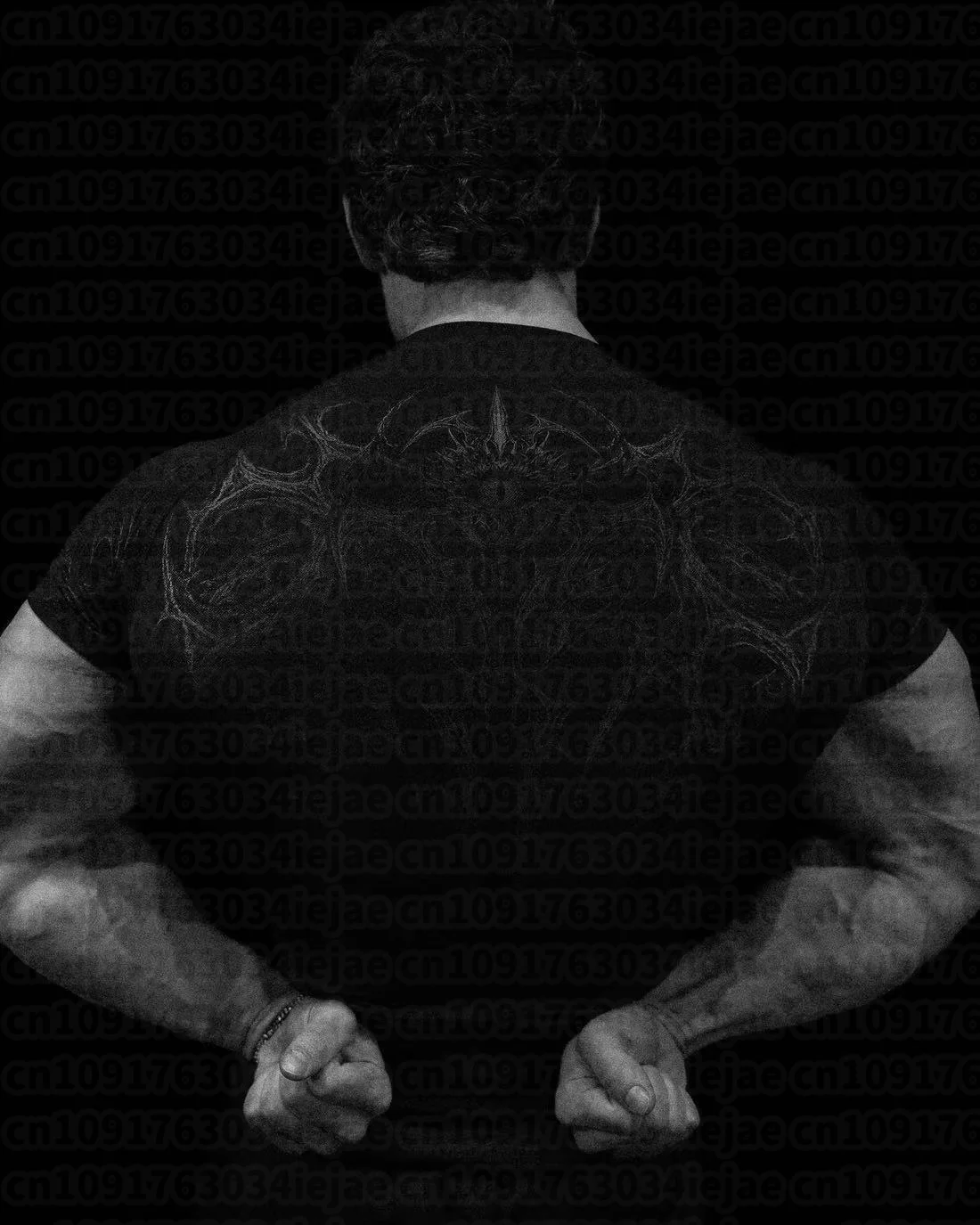 Herren- und Kinder-T-Shirt, schnelltrocknend, kurzärmelig, für Training, Bodybuilding, Fitness, Sport, Laufen. – Detail 4