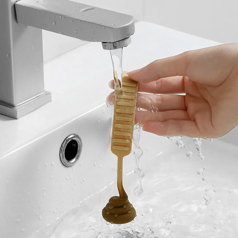 2Pcs Poop Shape Toilet Seat Lifter Handle Silicone Bathroom Toilet Seat Lift Tool for Adults Home Office Hotel Easy Install