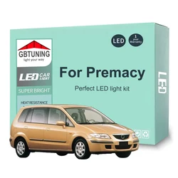 LED Interior Light Bulb Accessories For Mazda Premacy 1999-2011 2012 2013 2014 2015 Canbus Car Dome Trunk License Plate Lamp
