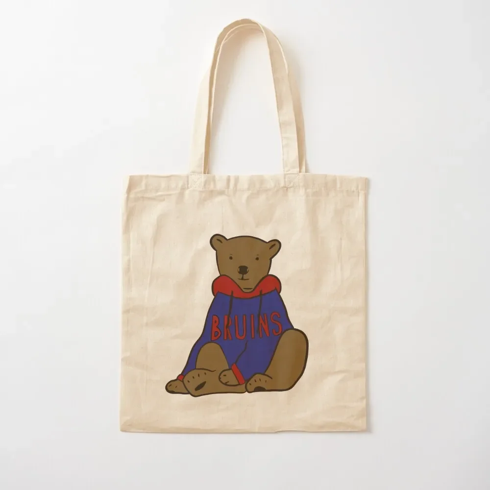 

2025 New ，Belmont Bruin In A Hoodie Tote Bag Canvas Bag For Women The Tote Bag Large Tote，Customizable