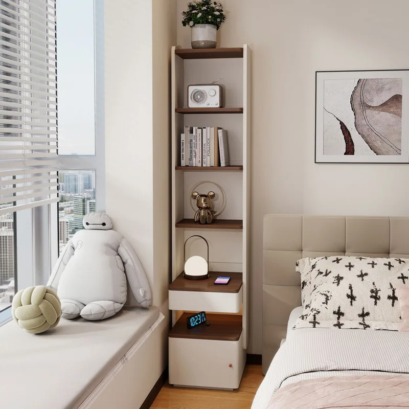 bedside table bookshelf integrated household bedroom bedside table narrow crevice cabinet small shelf