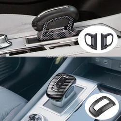 For Mitsubishi outlander 2022 2023 2024 ABS Carbon Fiber Car gear shift knob cover trim shift handle cover trim Car styling