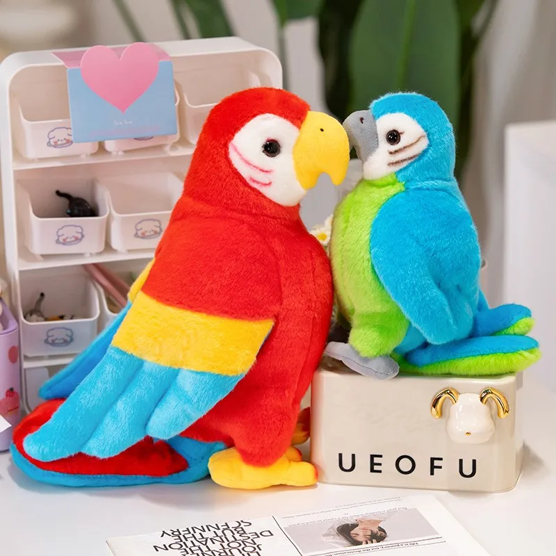 Nice 1pc 25cm Cute Simulation Parrot Doll Bird Plush Toy Grab Machine Doll Wedding Throwing Doll Children's Gift