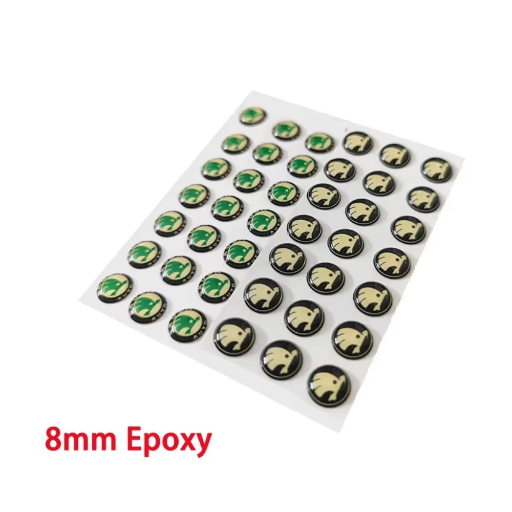 10pcs 8mm 10mm 14mm 3D Metal Aluminum or Epoxy Car Key Shell Remote Fob Logo Sticker Labeling Symbol Emblem Decal Accessories