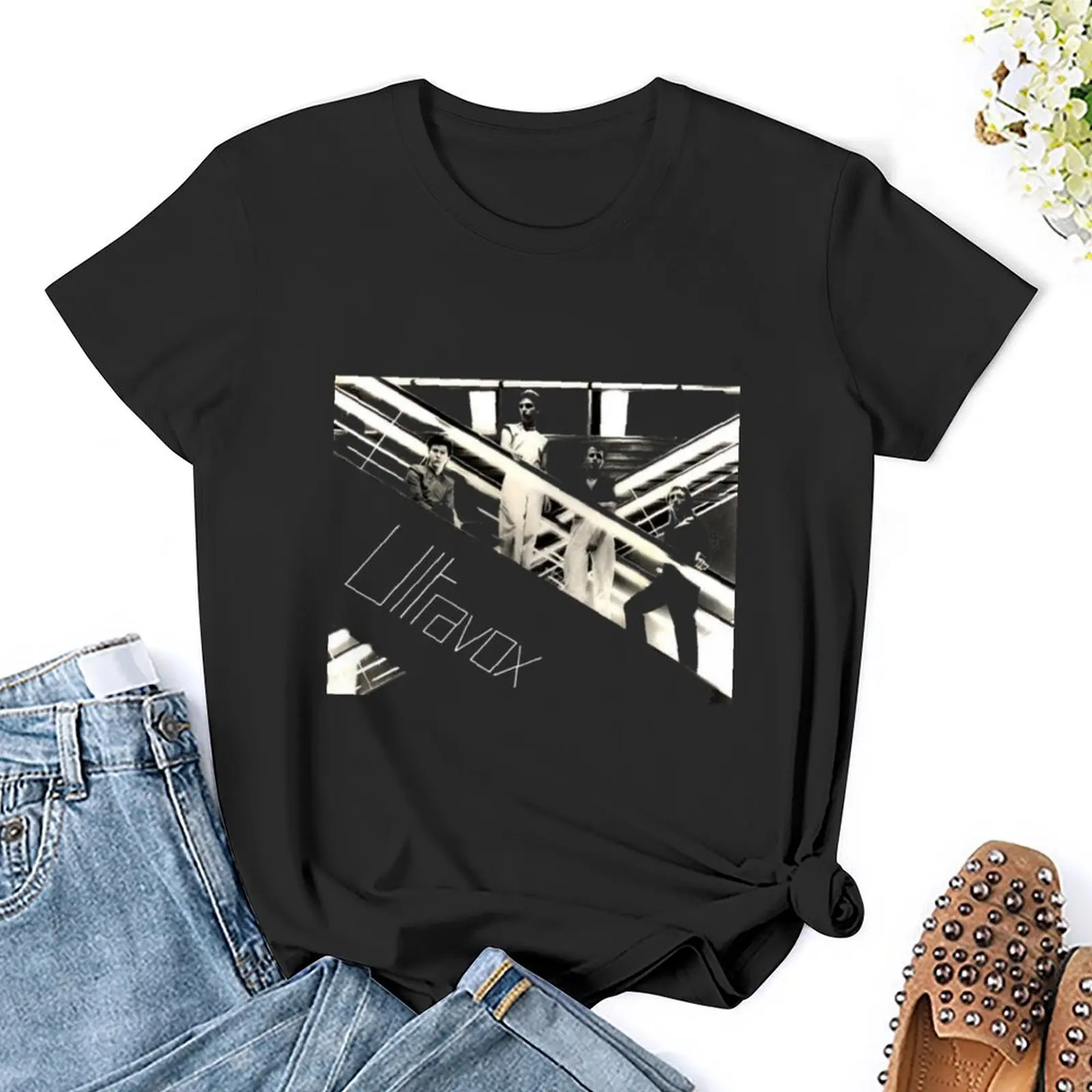 Ultravox - john foxx midge lure synthpop rock 80s muzyka elektroniczny punk T-Shirt bluzka letnie bluzki kobieta 2024