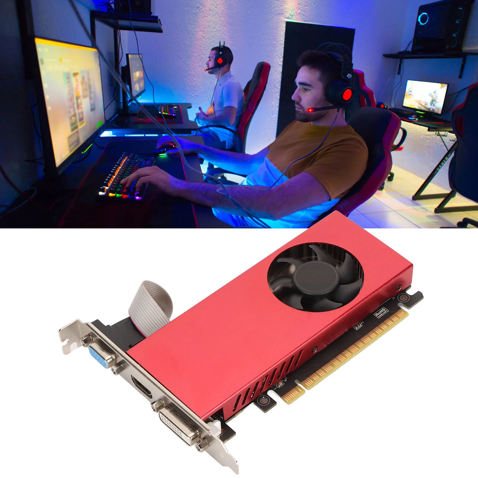 Graphics Card GTX750TI 4GB Graphics Card GDDR5 128bit HD Multimedia Interface Gaming Graphics Card for Home Business Desktop PC