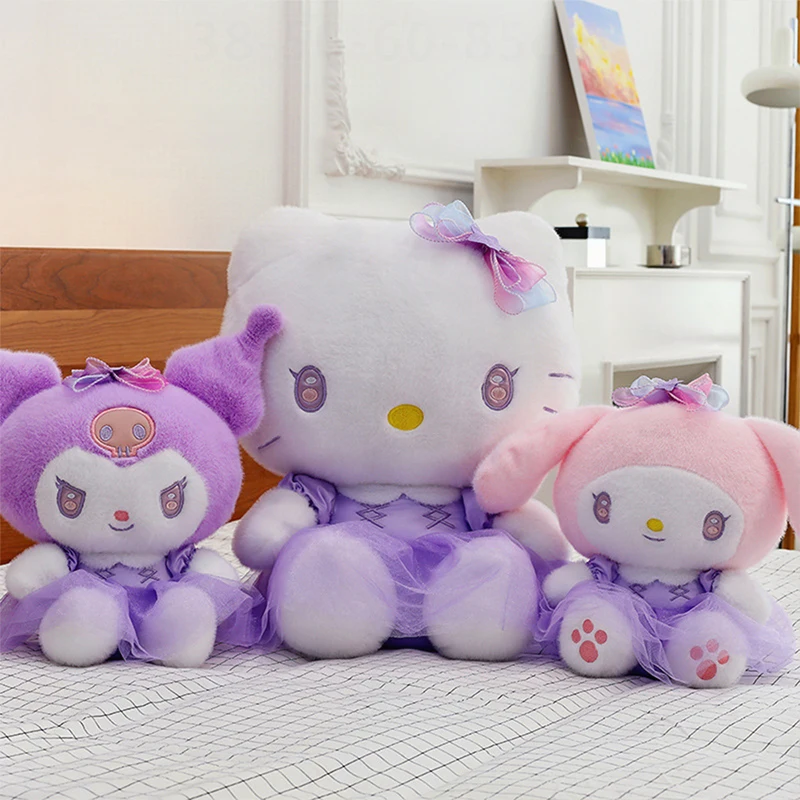 Sanrio 50 cm Kawaii Hello Kitty Gevulde Pop Kuromi Knuffel Kinderen Verjaardag Kerstcadeau Lapin Galaxy Supernova Schattige Pop