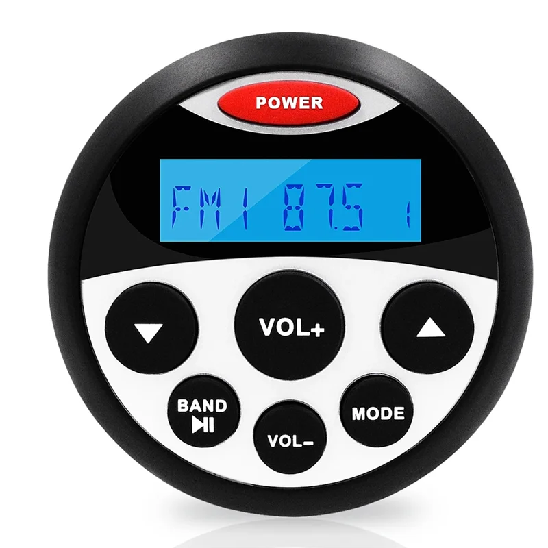 FM AM Receiver Waterproof Marine Stereo Bluetooth Radio MP3 Player For Motorcycle Audio Auto Sound System For SPA UTV ATV-AD39