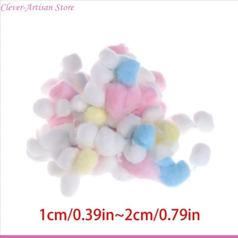 E06B Hamster Cozy Hamster Cotton Balls สีสันสดใสอุ่นบ้านสัตว์เลี้ยงขนาดเล็กทำรังนกที่ไม่เป็นอันตราย