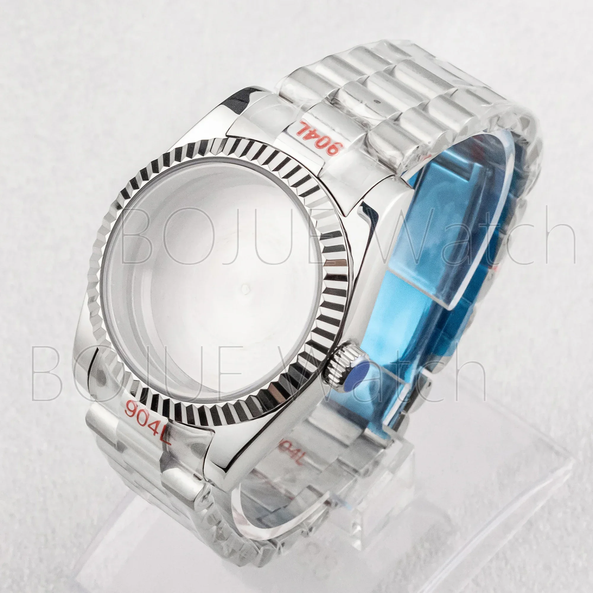 36/39mm NH35 Gehäuse Stahl Präsident Armband Armband Uhrengehäuse Saphirglas fit Datejust NH36 NH34 bewegung MOD Männer Uhr Teile