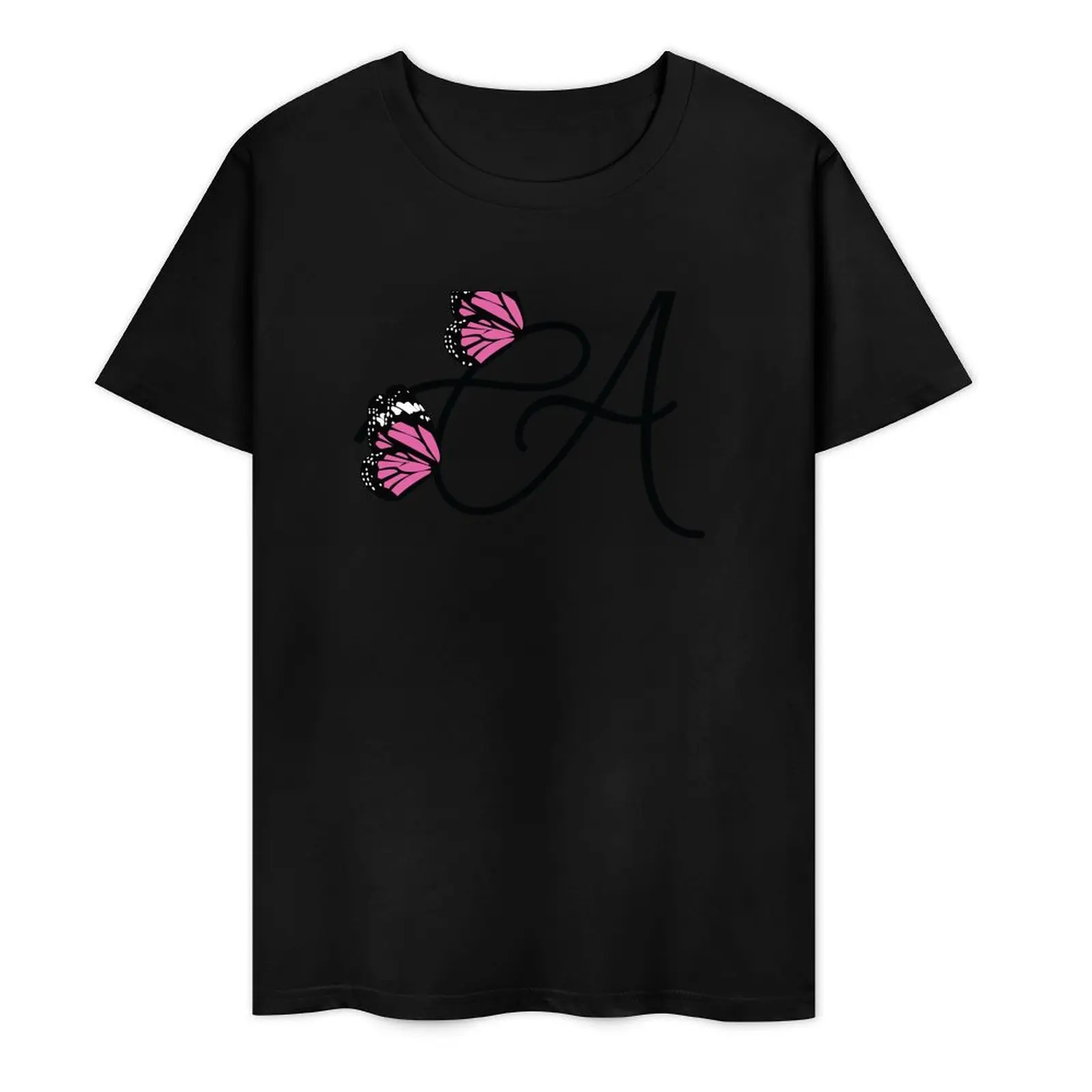 Butterfly Monogram A T-Shirt cotton graphic tees hippie clothes t shirt for men