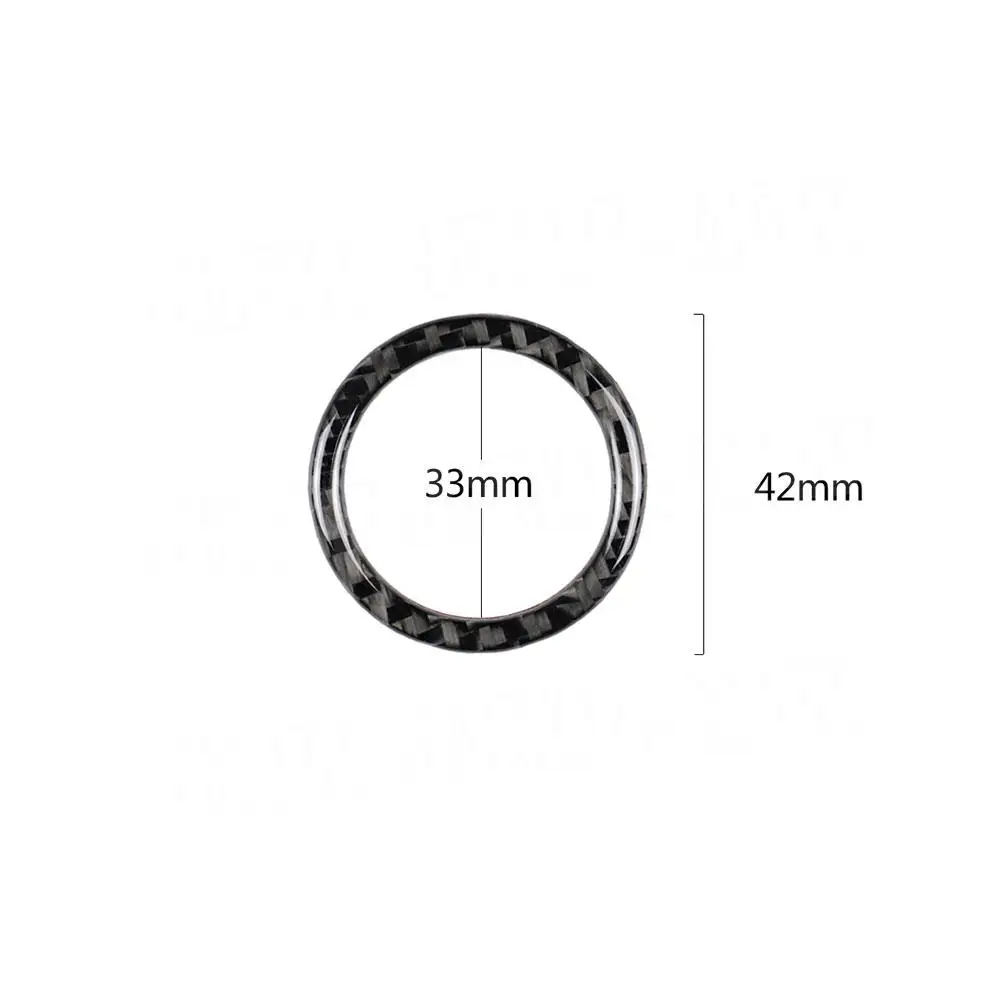 Carbon Fiber Car Engine Start Stop Ignition Button Ring Trim Frame Cover Sticker For Toyota Camry 2018 2019 Accessories