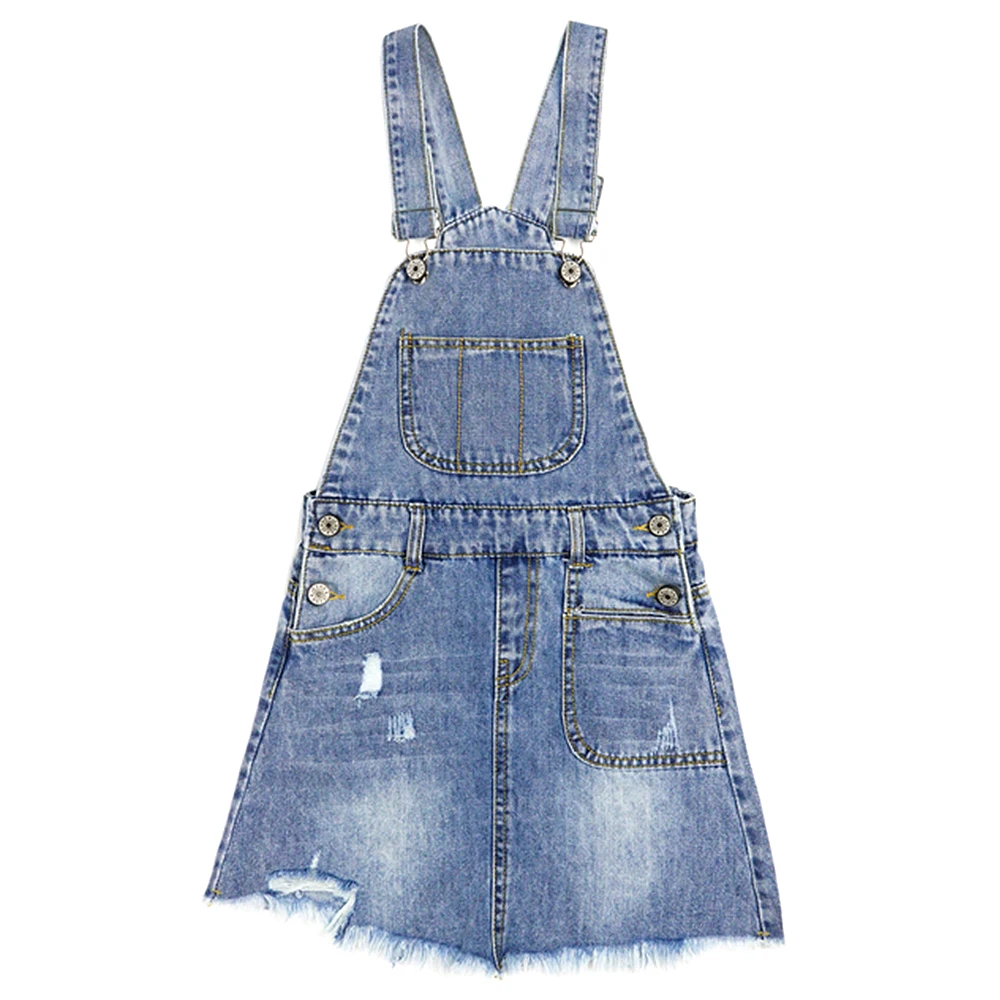 

Chumhey 5-14T Big Girls Suspender Denim Dress Casual Sundress Spring Summer Autumn Pinafore Clothes Kids Bib Dress Overalls