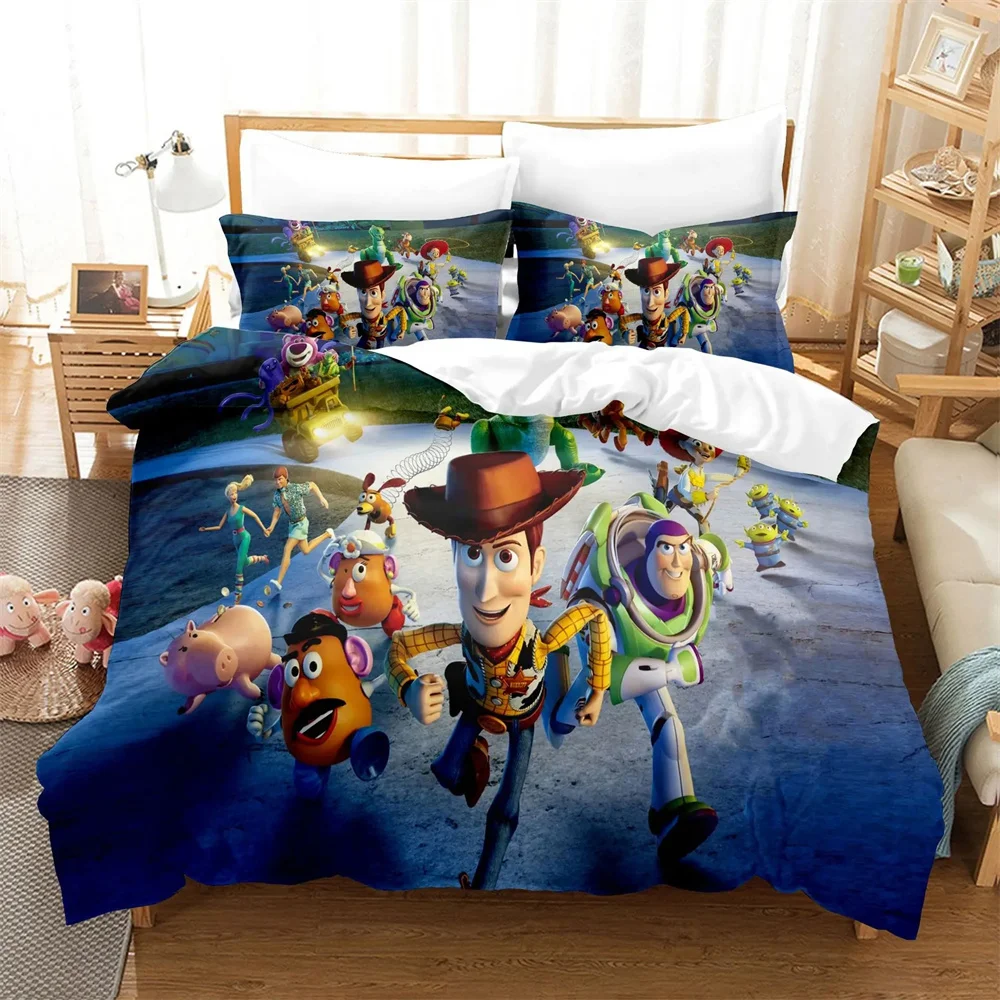 

3D Disney Toy Story Bedding Set Printed Duvet Cover Pillowcases 2/3pcs Europe USA Australia Single Double Queen King Bed Linens