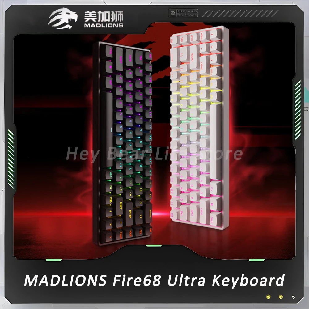 FGG MADLIONS Fire68 Ultra Keyboard Magnetic Switch Mechanical 8K Rapid Trigger RT 0.04mm Gaming Keyboard Customized Valorant