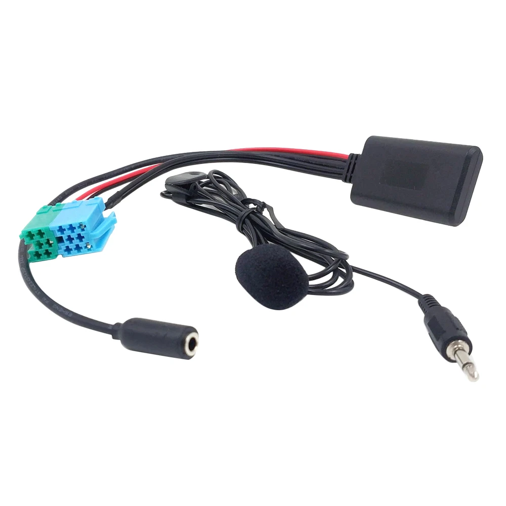 

Автомобильный 6 + 8-КОНТАКТНЫЙ Bluetooth аудио Aux кабель микрофон свободные руки адаптер для вызова для Fiat Bravo 2007 + Visteon
