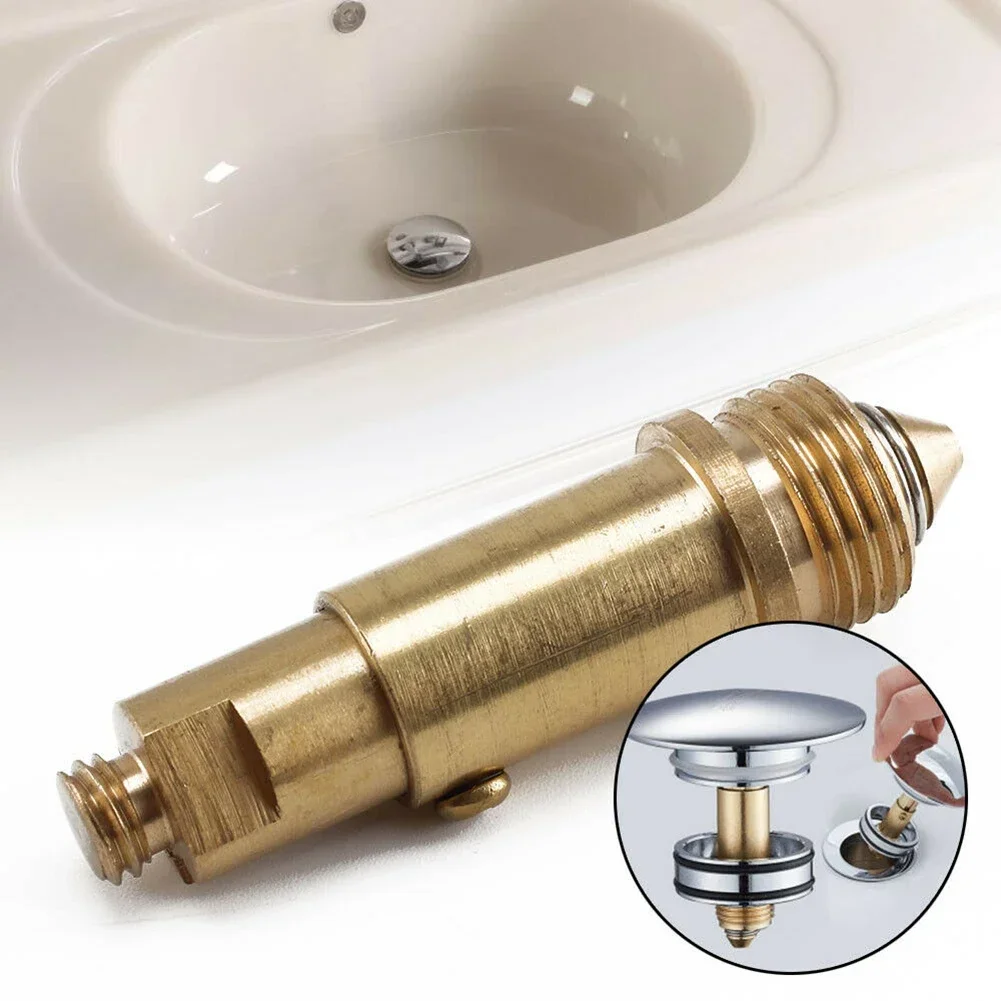 Bathroom Lavatory Basin Sink Pop Up Waste Drain Stopper   Brass Bolt Spring Waterlet Vanity Sink Waste Drainer Faucet Accessorie