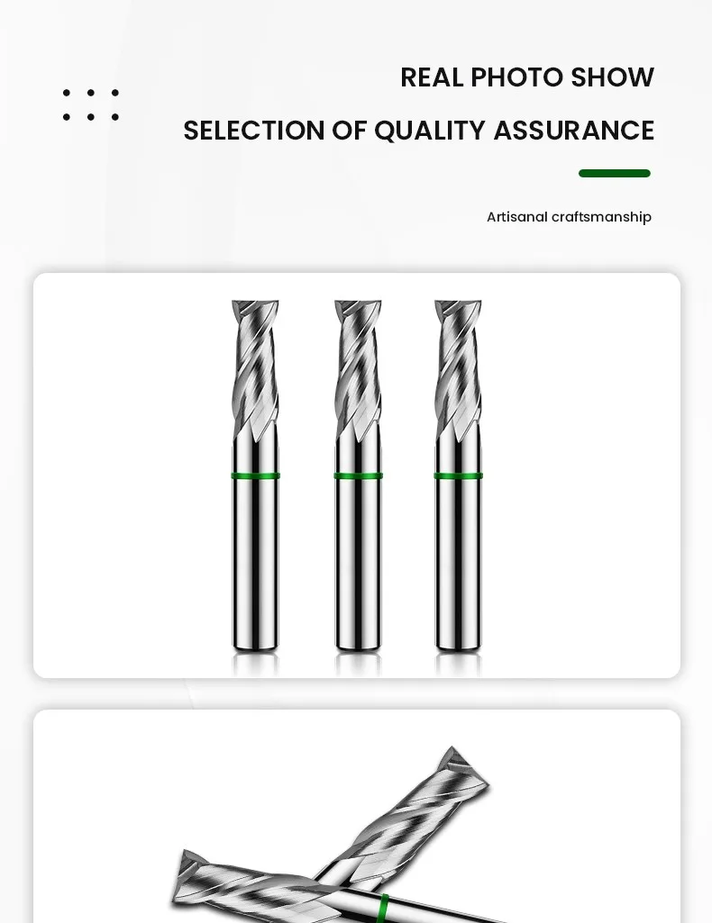 AZZKOR TGH-HRC50 2-Schneiden Hartmetall-Wolframstahl für Aluminium-Flachfräser CNC Mechanische Holzbearbeitung Fräswerkzeuge 1-20 – Detail 17