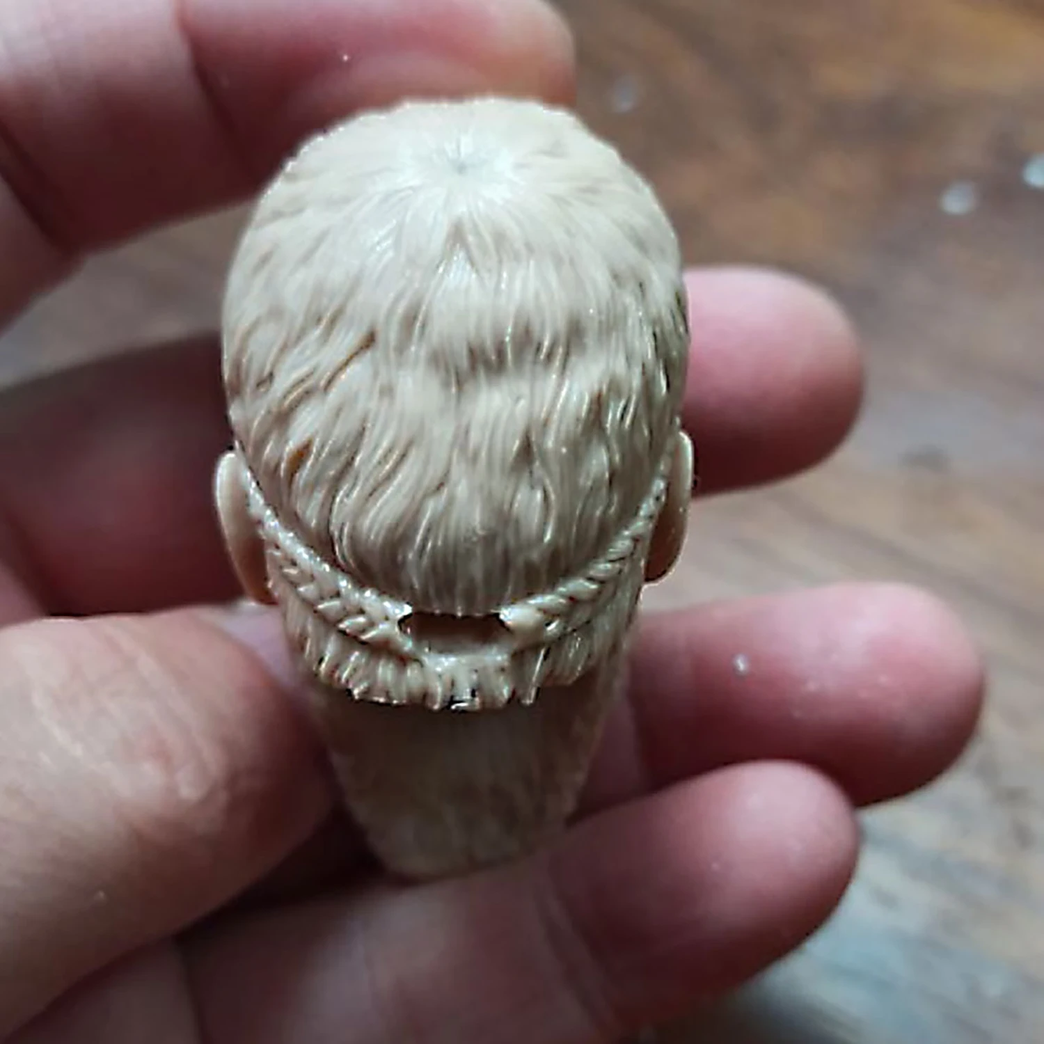 1/6 Scale Unpainted Spartan Warrior Roar Head Carving Sculpt Model Toys