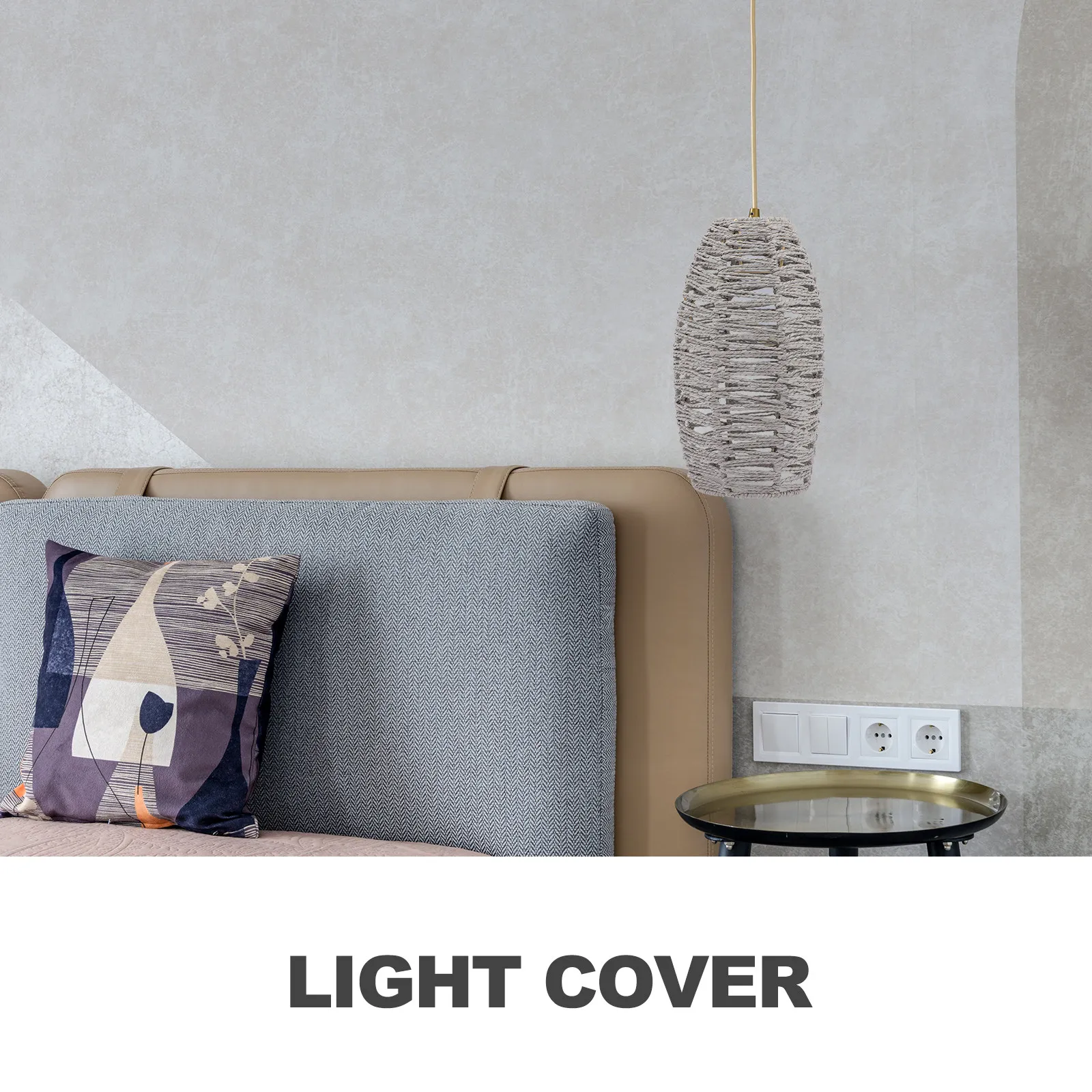 

Small Woven Rattan Lampshade Ceiling Light Cover Indoor Decorative Lamp Shade Home Lighting Fixture Small Lampshade