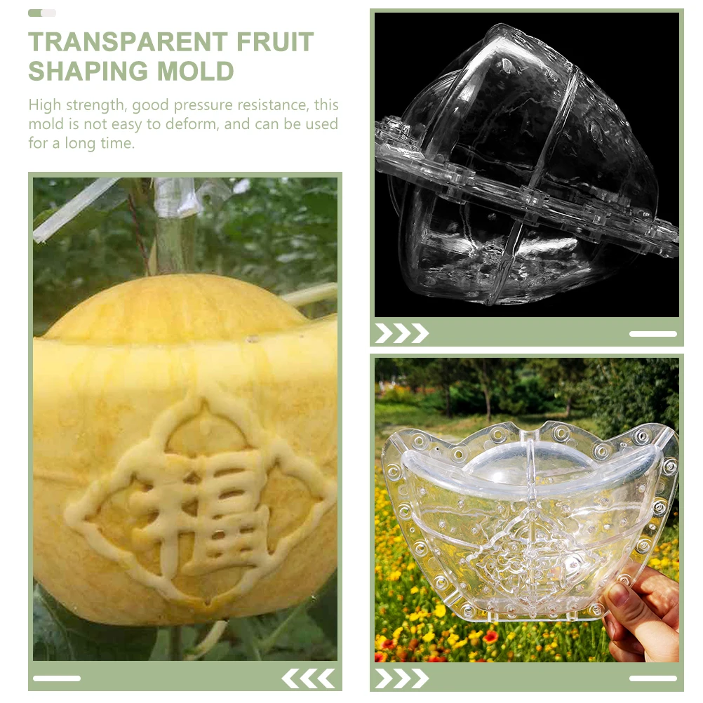 

Transparent Reusable Melon Growing Durable Pressure Resistant Shaping Tool For Ginseng Fruit Vegetable Diy Gardening Transparent