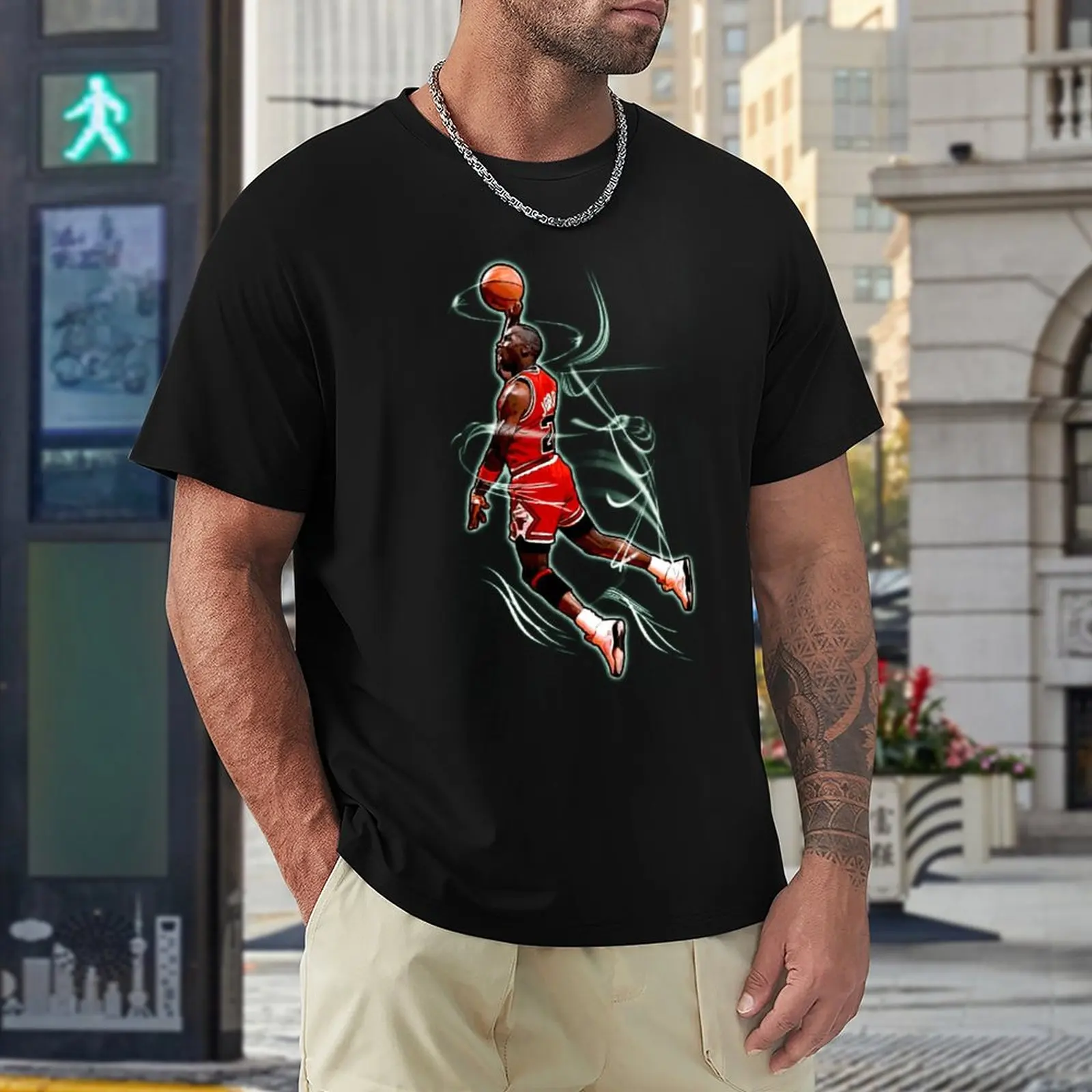 Camiseta de baloncesto Flying Michael y Jordans Chicago 23 Stars Bulls 14, Top de alta calidad, novedad de Fitness de movimiento, talla de EE. UU.