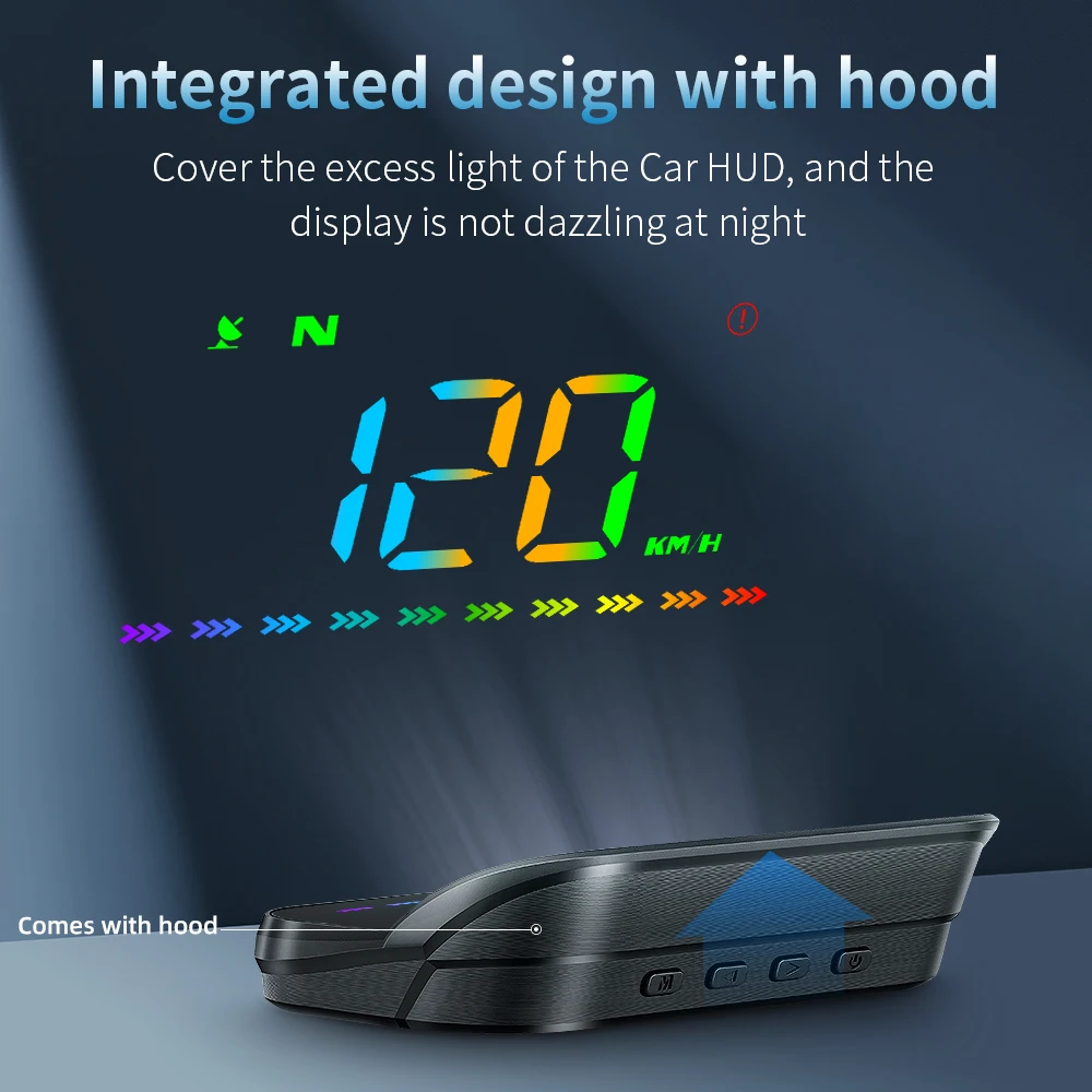 Podofo GPS HUD Head-Up Display Windshield Car Speedometer Projector Digital Accessories For All Car