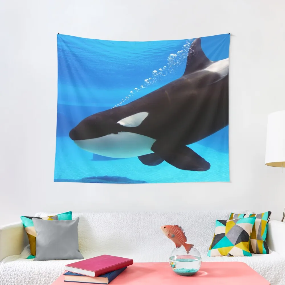 

Killer whale orca swimming underwater Tapestry Decor Home Wall Hangings Decoration Decorations For Room Tapestry