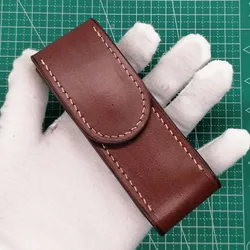 1 Pair Hand Made Leather Sheath Pouch for 111mm Victorinox Swiss Army Knife SAK Modify DIY Handle