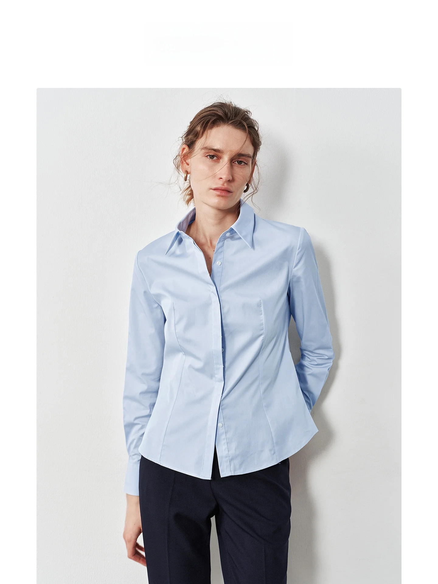 

Profional arp Воротник женский irt для похудения против морщин Busin irt Cloud Sensation Modal Long Sve Полиэстеровая смесь