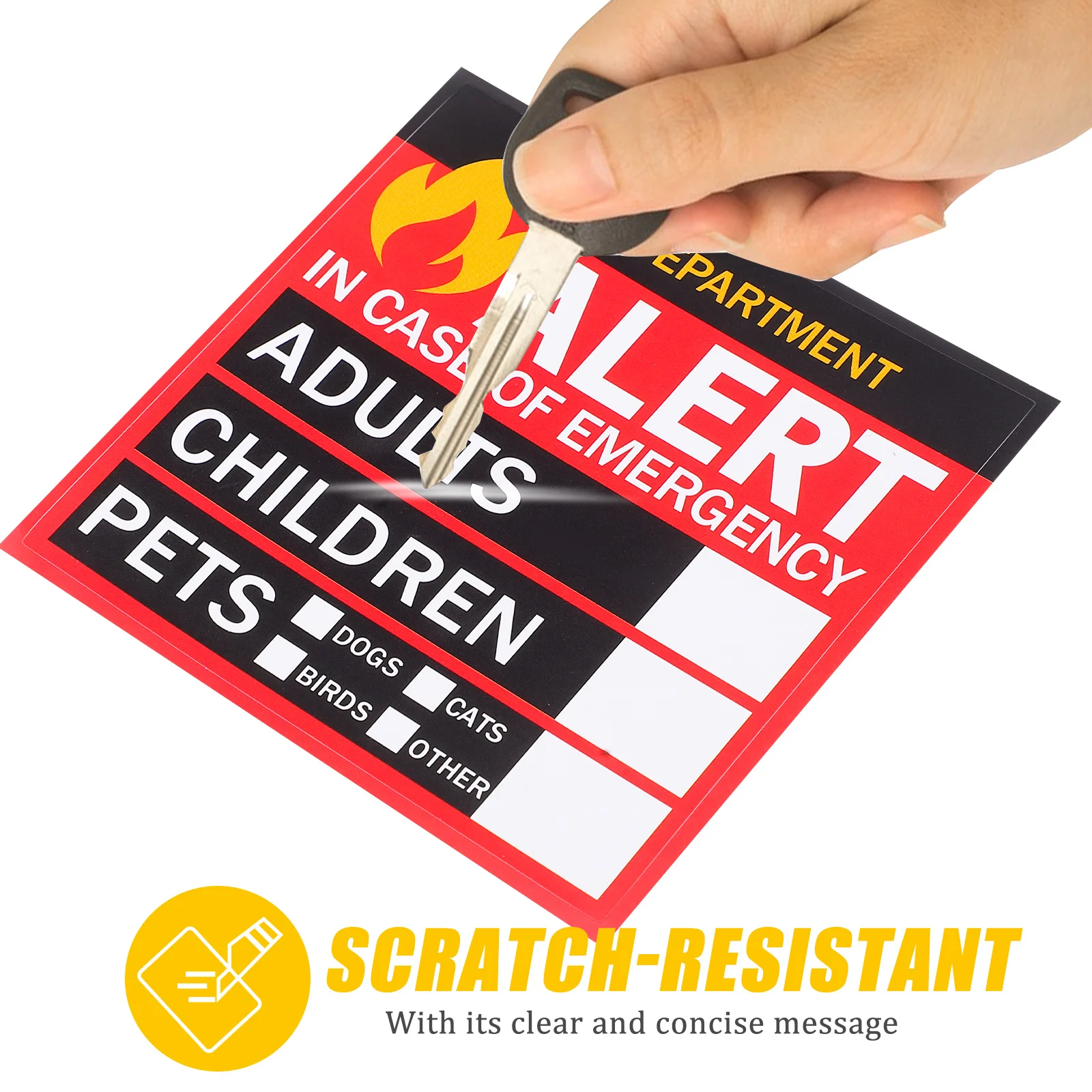 Alert Sticker Decal For Alert People Finder Stickers. Window Door People Pets Safety Accessory Finder Sticker