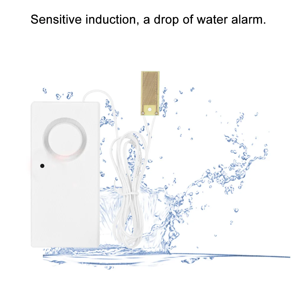 120dB Security Water Overloop sensore di allarme perdite sistema di allarme livello dell'acqua rilevatore d'acqua allarme perdite d'acqua allarme livello acqua