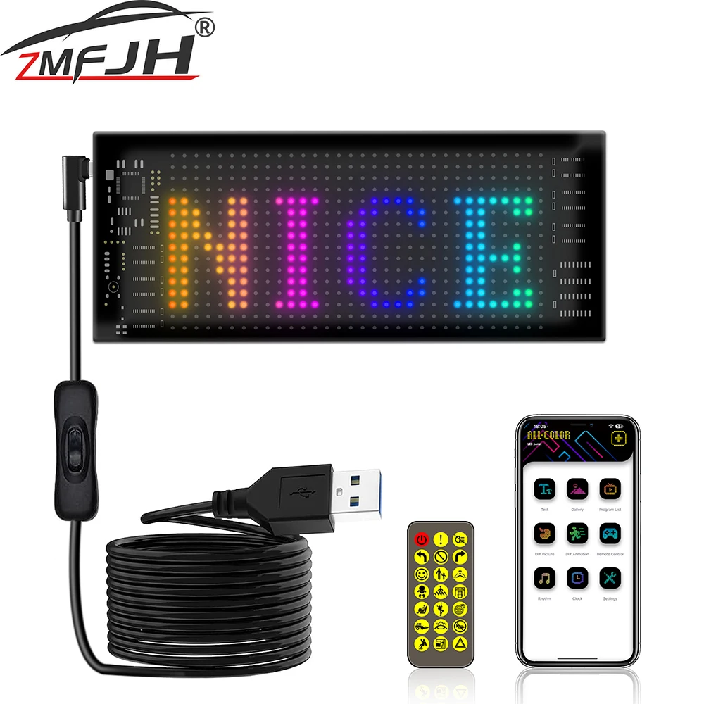 LED Screen Sign Scrolling Advertising Light Bluetooth-compatible APP Control LED Matrix Pixel Panel Programmable Strip Lights