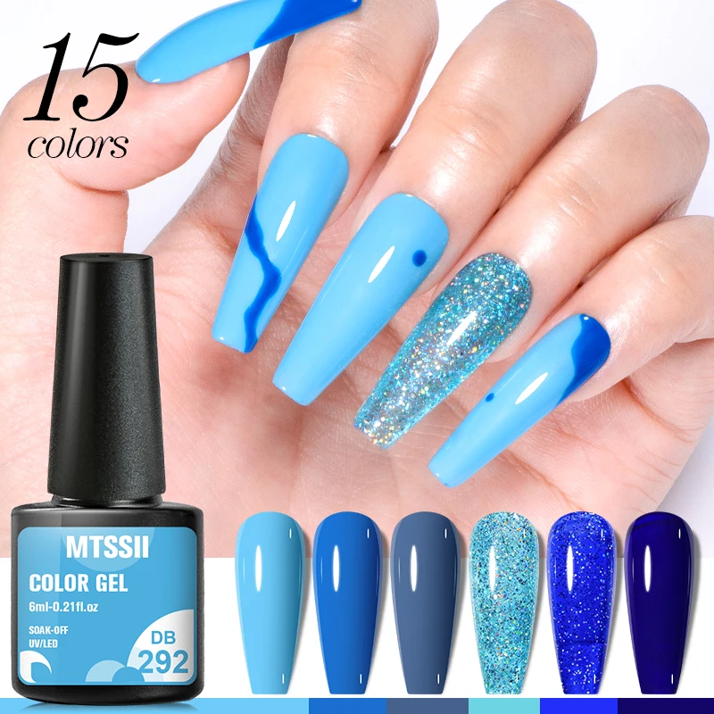 Mtssii verde blu Uv Gel smalto per unghie Top Uv Led Gel Nail Art vernice Hybrid Soak Off Gel lacca Lucky Nail Paint Gel Polish