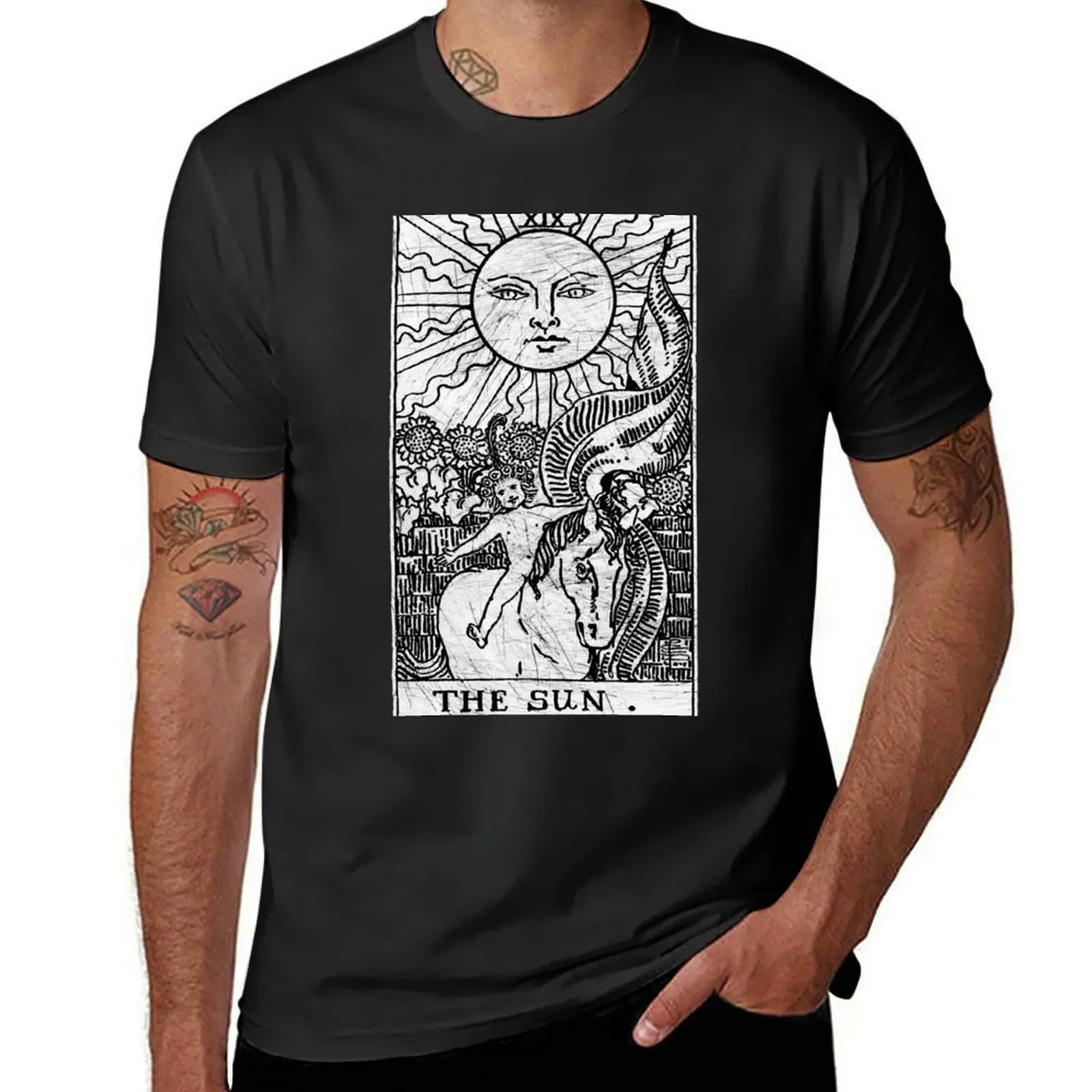 

The Sun Tarot Card - Major Arcana - fortune telling - occult T-Shirt Blouse affliction shirts mens t shirt