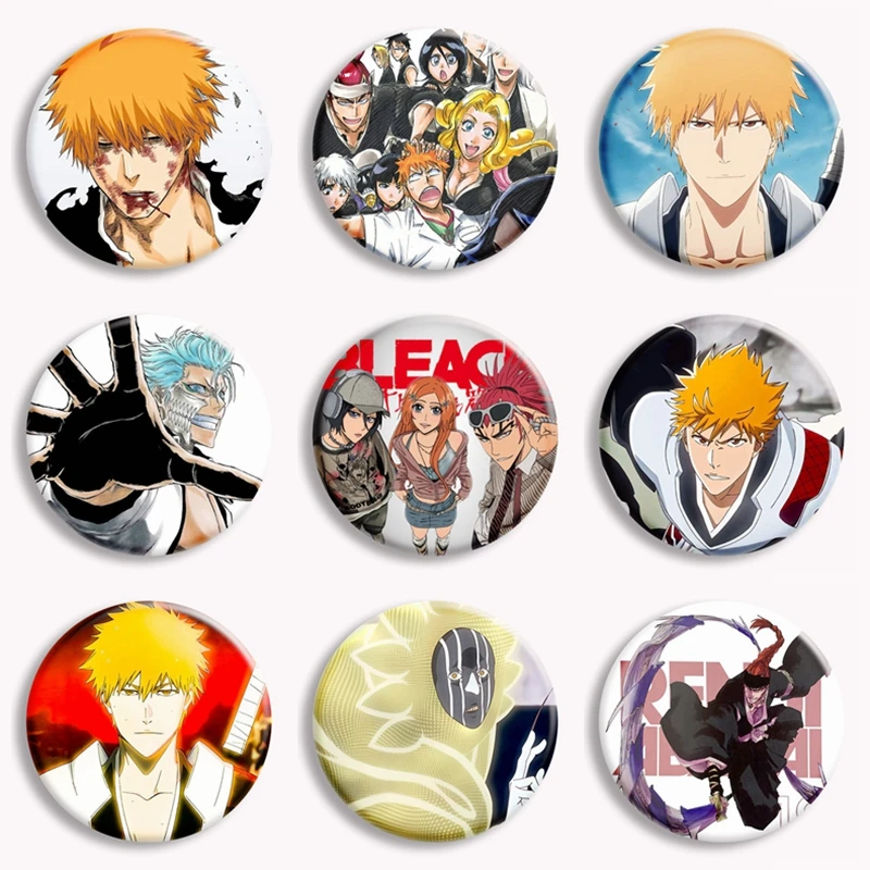 Anime BLEACH Characters Soft Button Pin Rukia Renji Shuuhei Byakuya Kuchiki Byakuya Sajin Cartoon Brooch Badge Bag Decor Jewelry