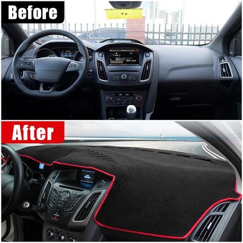 Imagen 2 del producto Para Ford Focus 3 MK3 2011 2012 2013 2014 2015 2016 2017 salpicadero de coche cubierta parasol instrumento escritorio alfombrilla antideslizante Accesorios