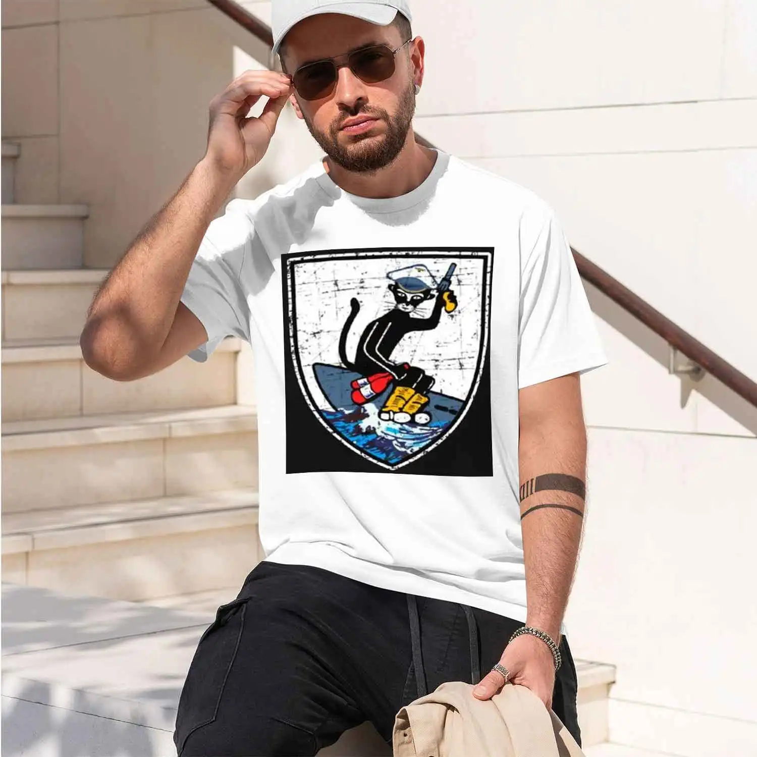 Kriegsmarine U-953 Type VII - C - Grunge Style T-Shirt anime stuff korean fashion blanks shirts grh tee men 2026 New Model Short