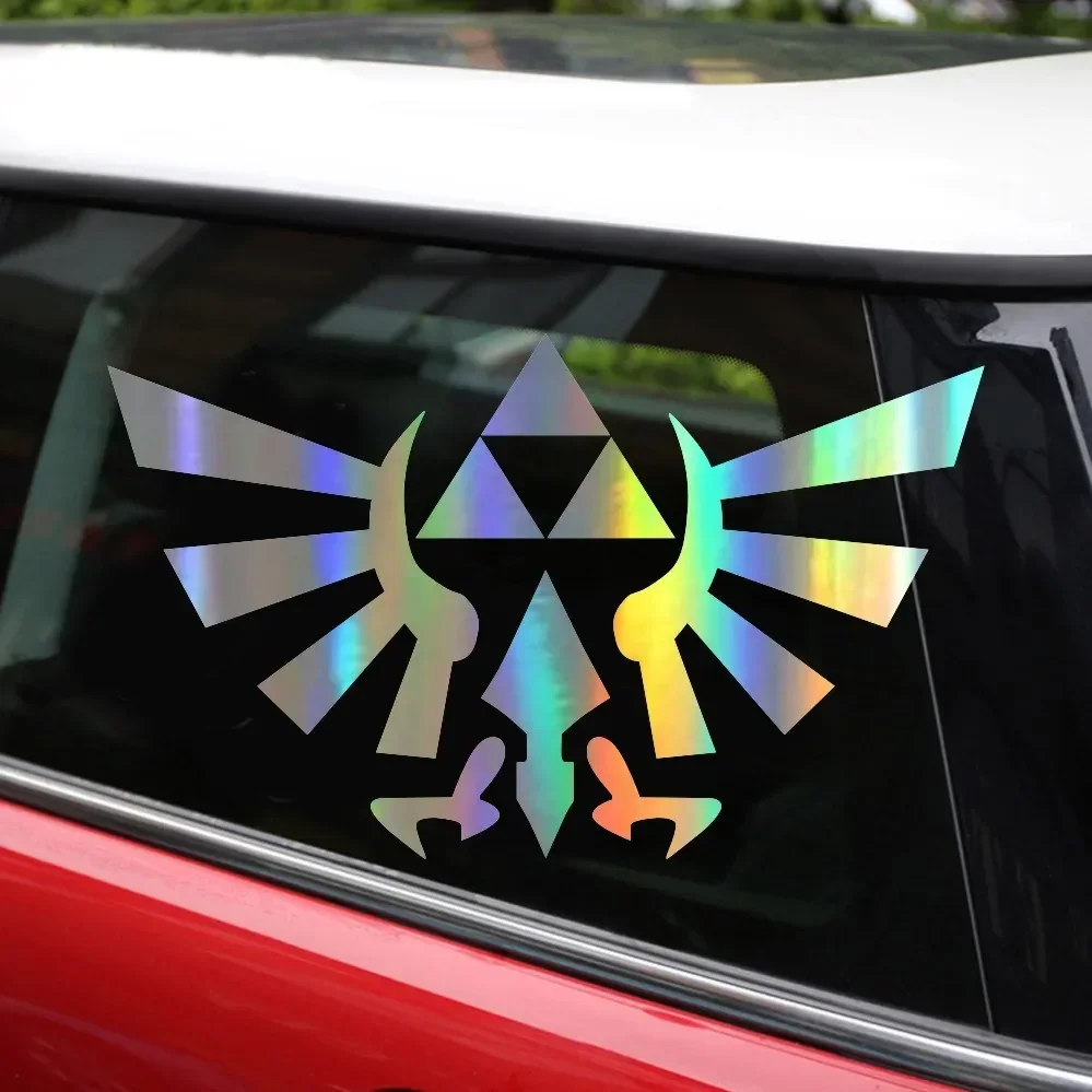 Persönlichkeit für cmct zelda Tri force Animation Auto Motorrad Außenteile Aufkleber coole Auto Dekoration, 10cm