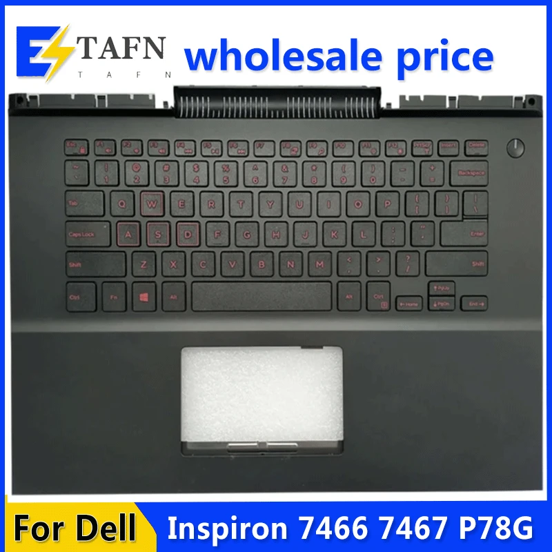 

New Original For Inspiron 7466 7467 P78G Laptop Palmrest Case Keyboard US English Version Upper Cover