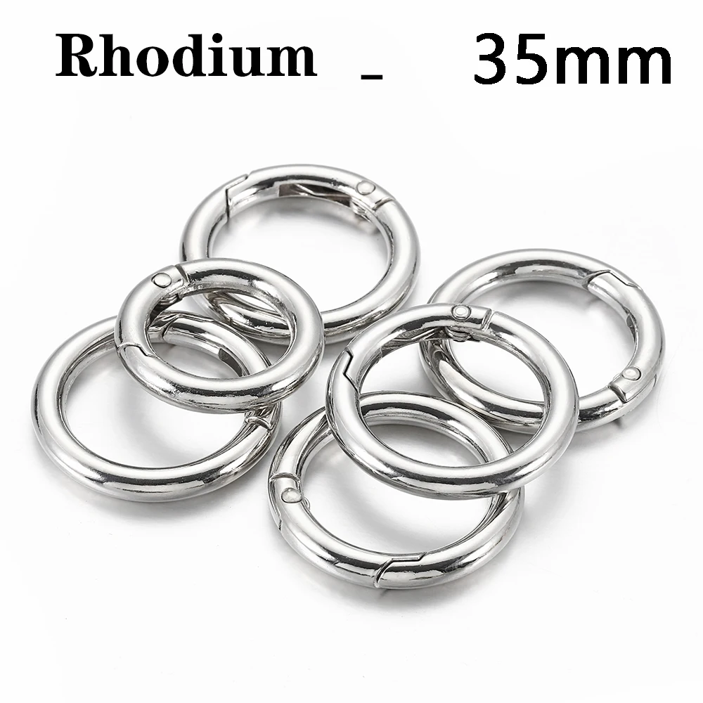 5pcs Metal O Ring Spring Clasps for DIY Jewelry Making